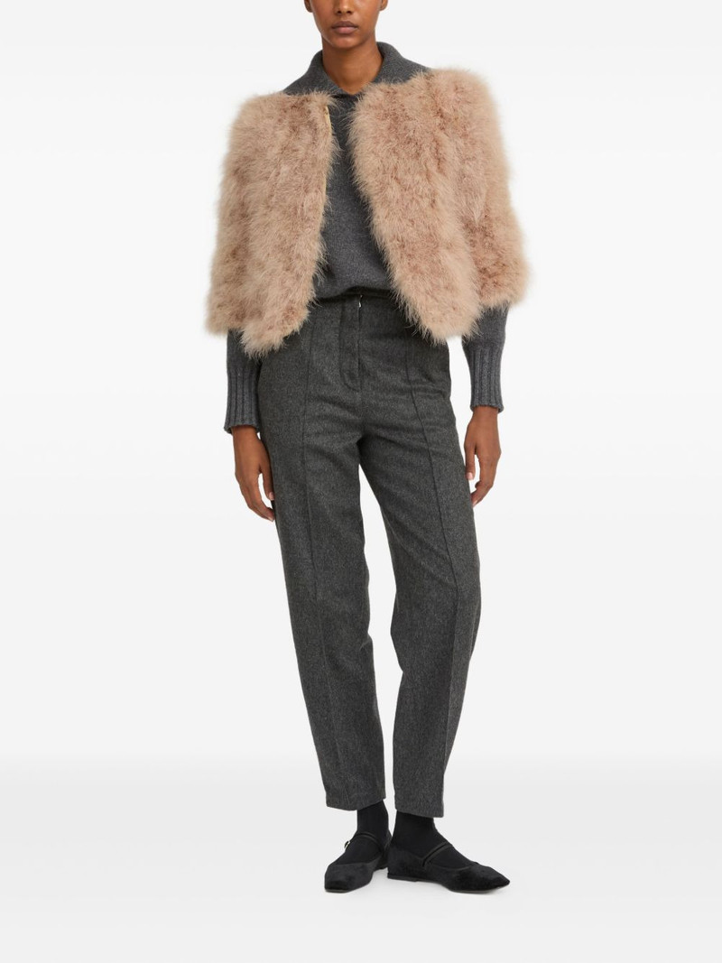 Yves Salomon shearling cropped jacket outlook