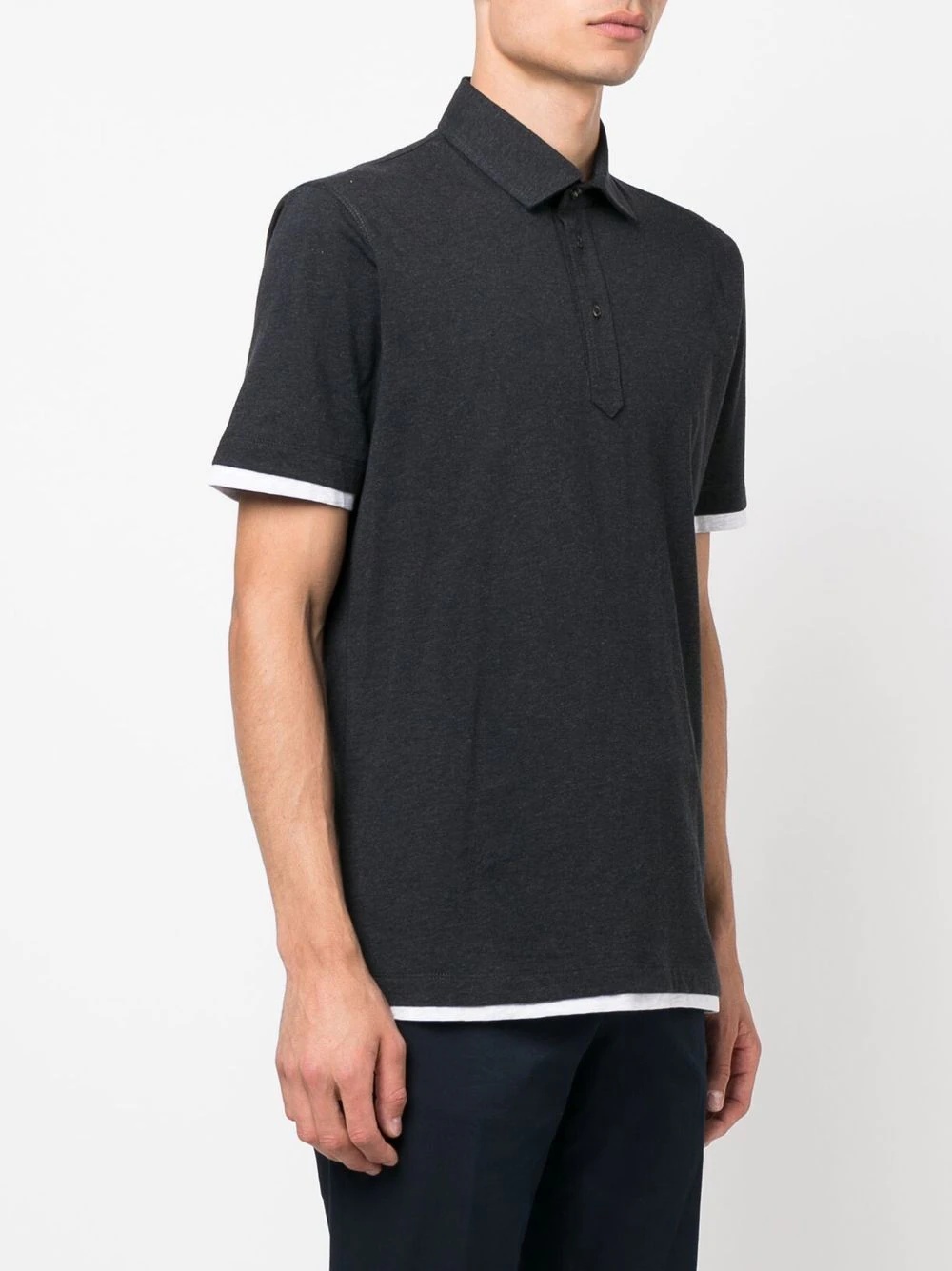 layered polo shirt - 3