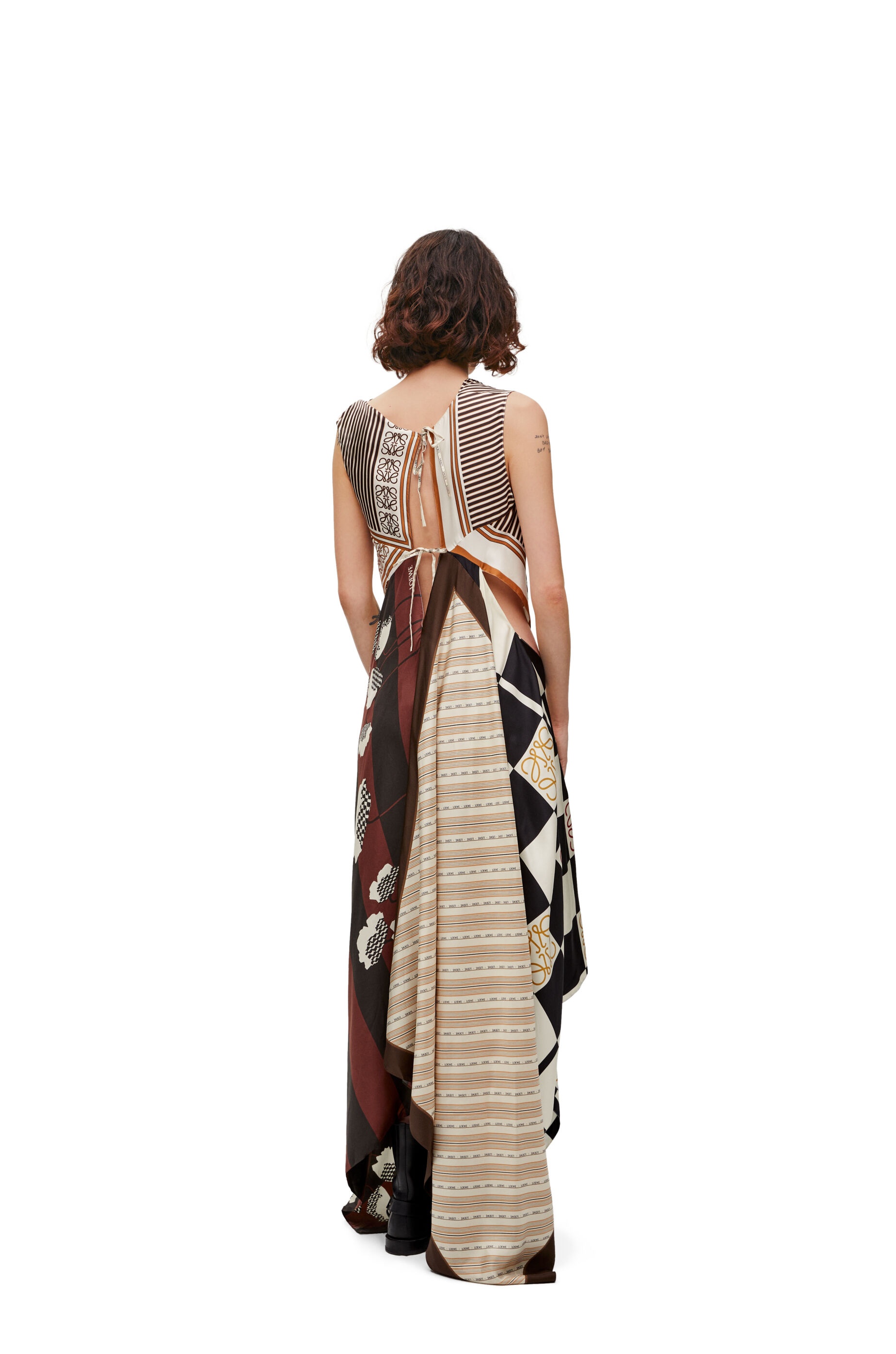 Scarf dress in silk - 3