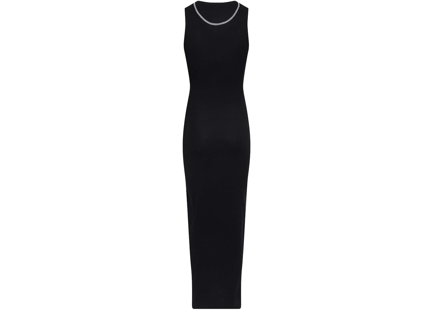 LOEWE Anagram Cotton Tank Dress Black - 2