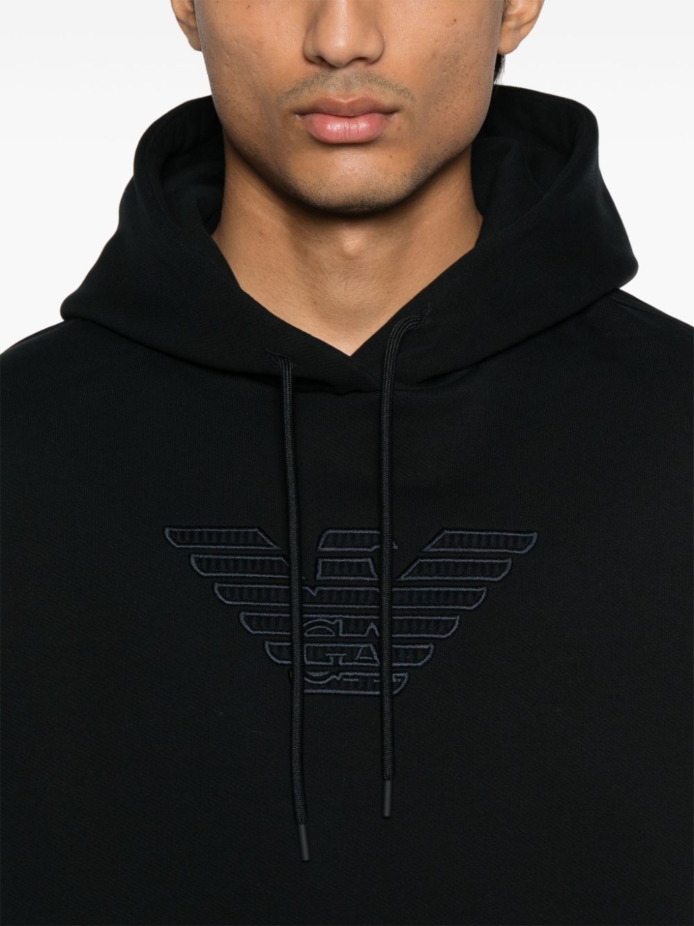 logo-embroidered hoodie - 5