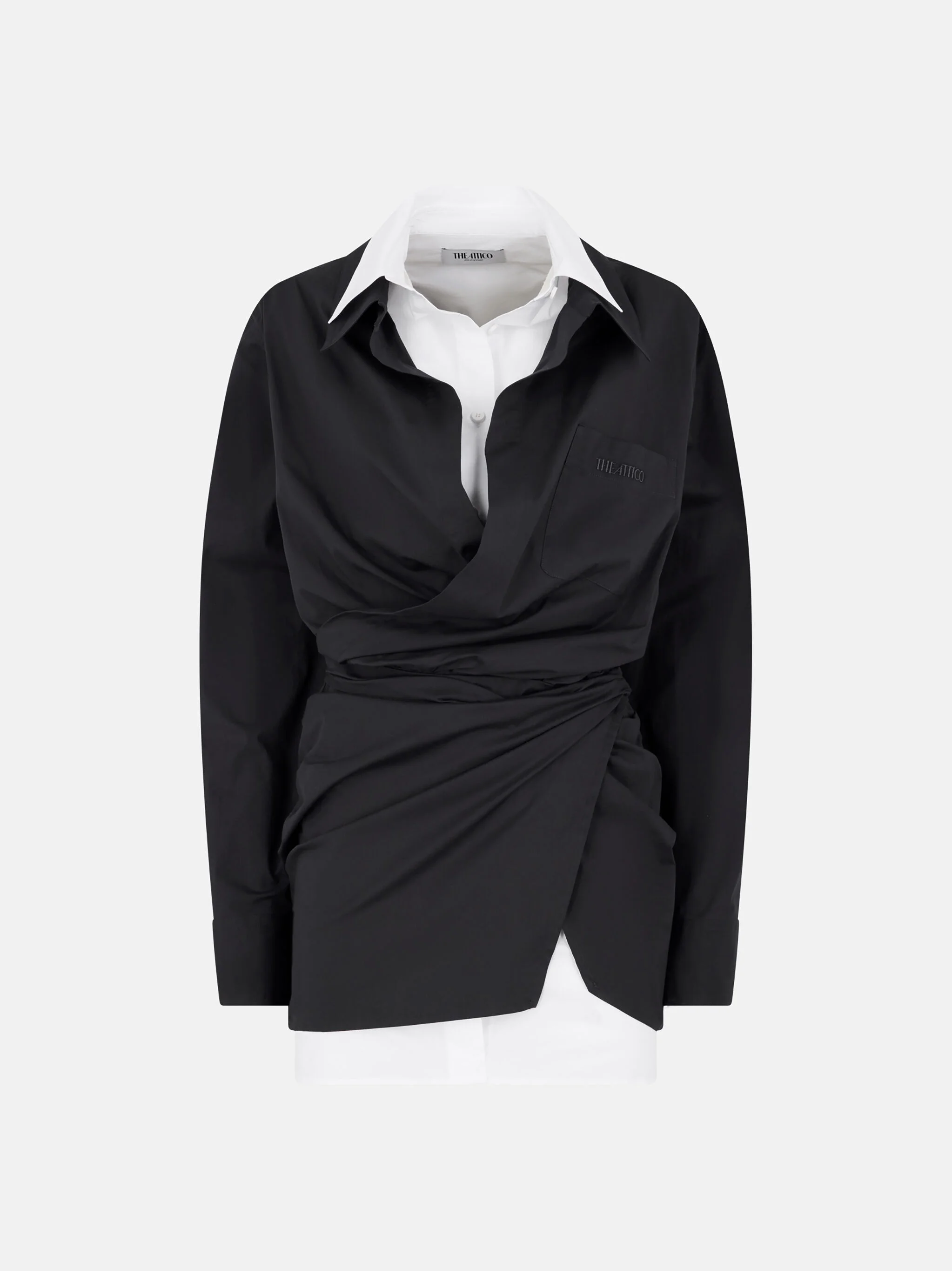 BLACK AND WHITE MINI DRESS - 1