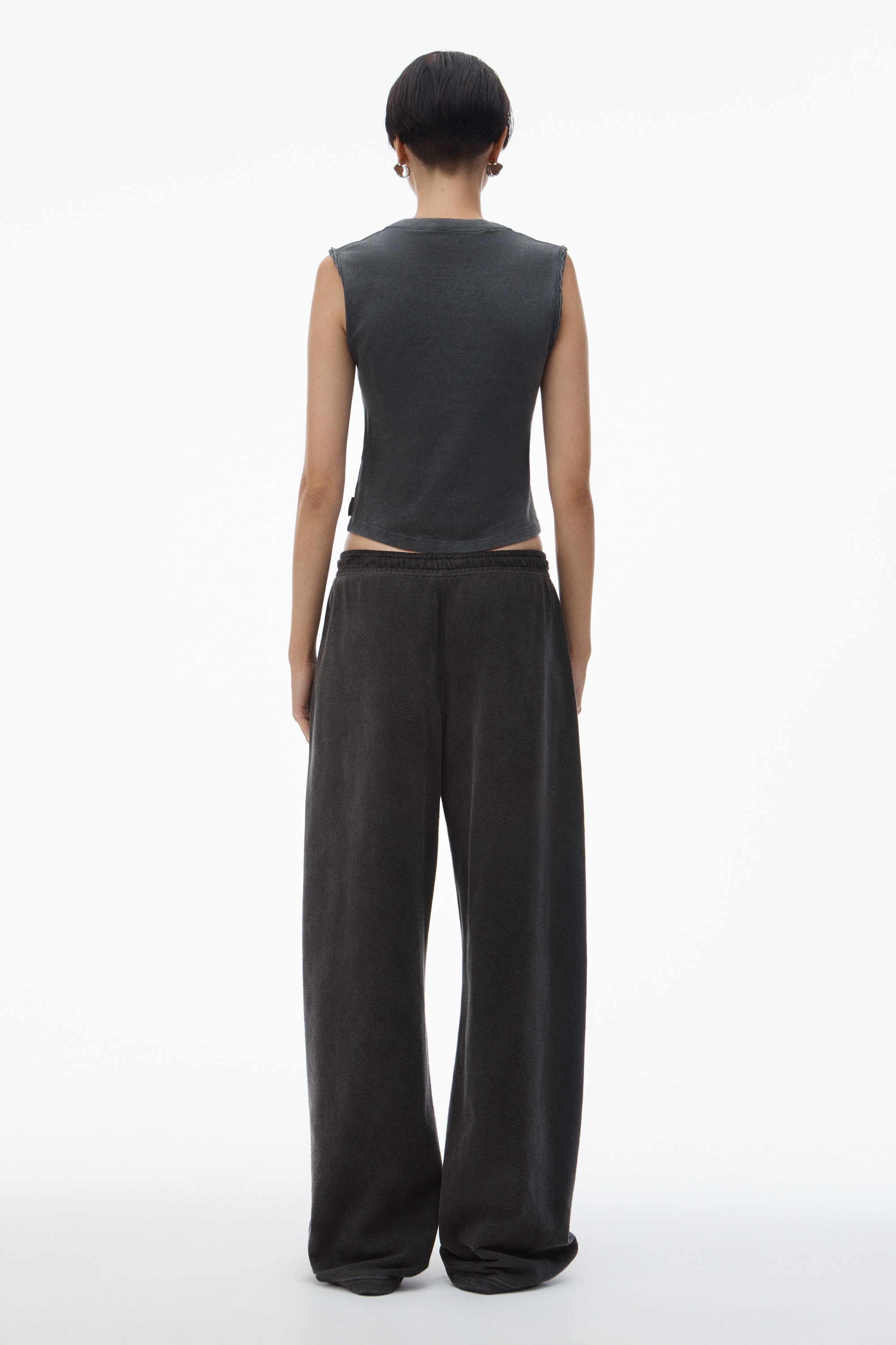 Sweatpant in Cotton Terry with Crystal Hotfix Drawcord - 4
