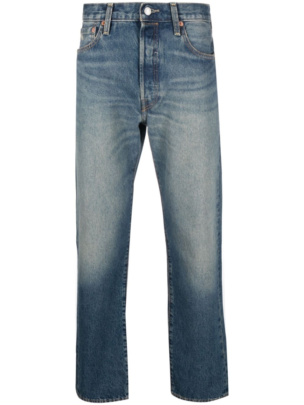 mid-rise straight-leg jeans - 1