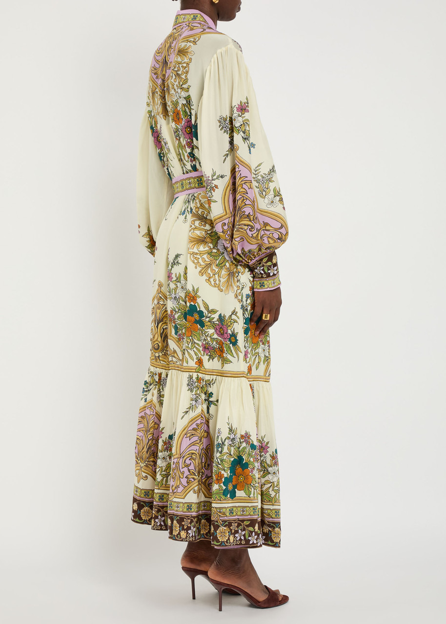 Alemais Antoinette Floral-print Chiffon Maxi Shirt Dress - 3