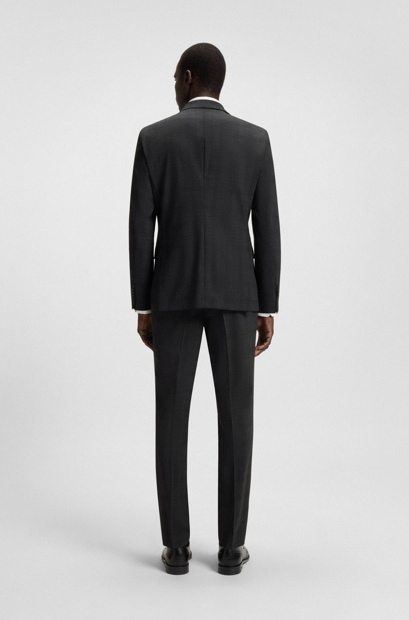 BOSS SLIM-FIT SUIT IN CHECKED CREASE-RESISTANT STRETCH WOOL outlook