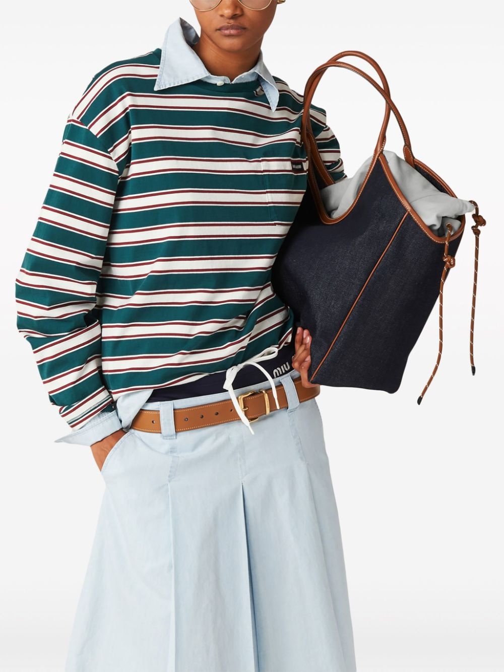 striped cotton T-shirt - 3