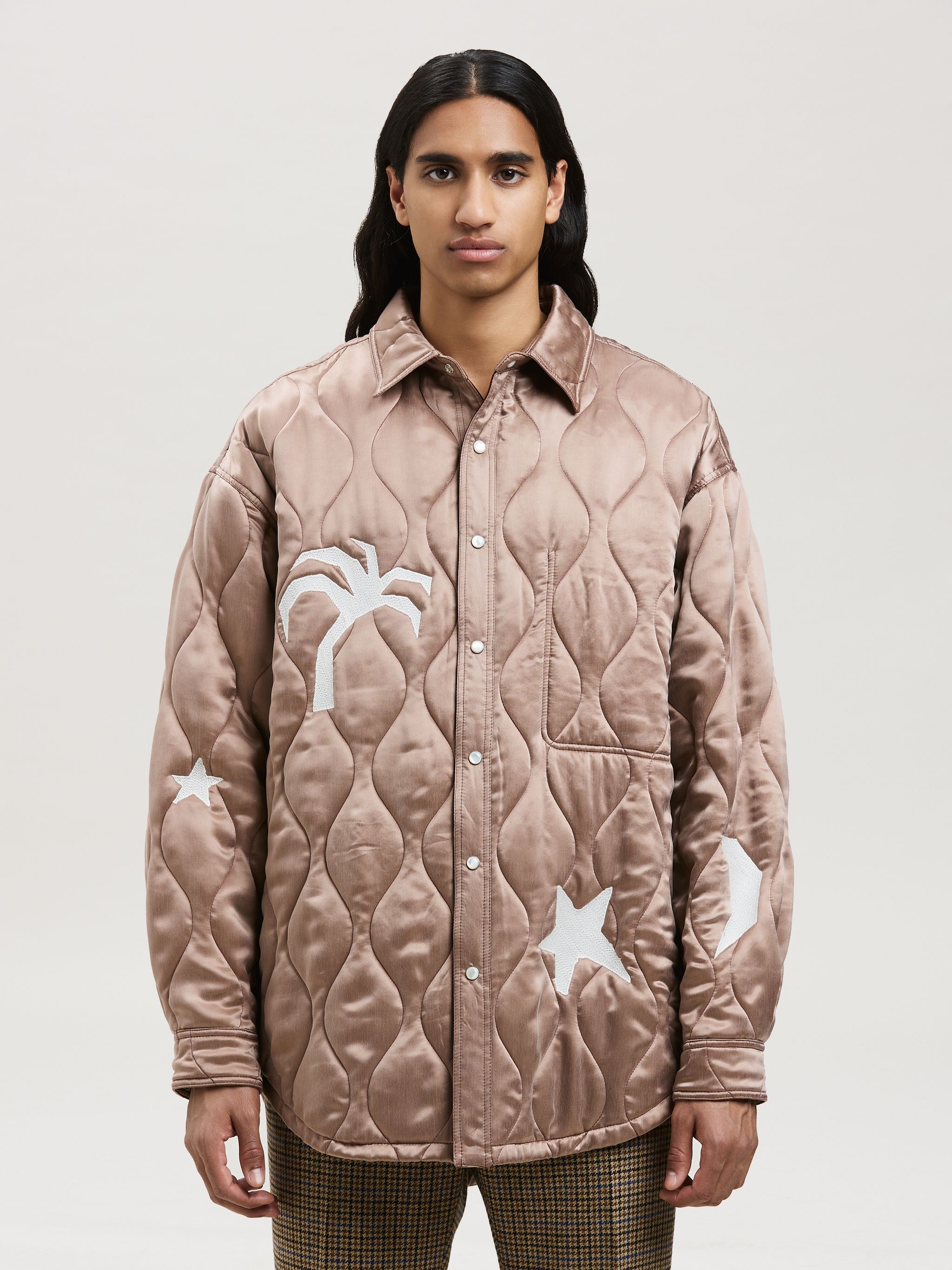 LIFE IS PALM QUILTED OVERSHIRT - 3