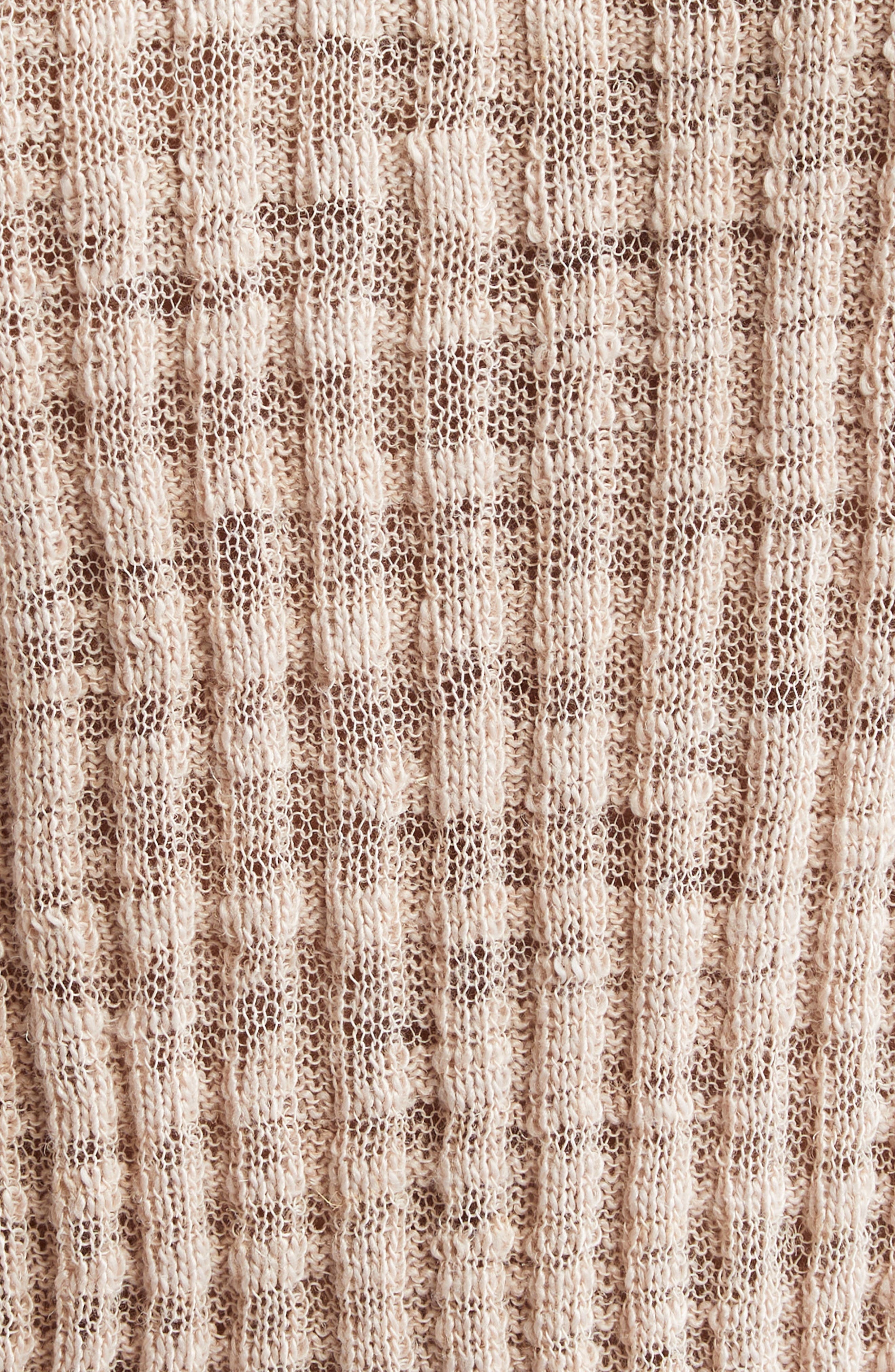 Acne Studios Kiko Rib Linen Blend Cardigan in Dusty Pink at Nordstrom - 7
