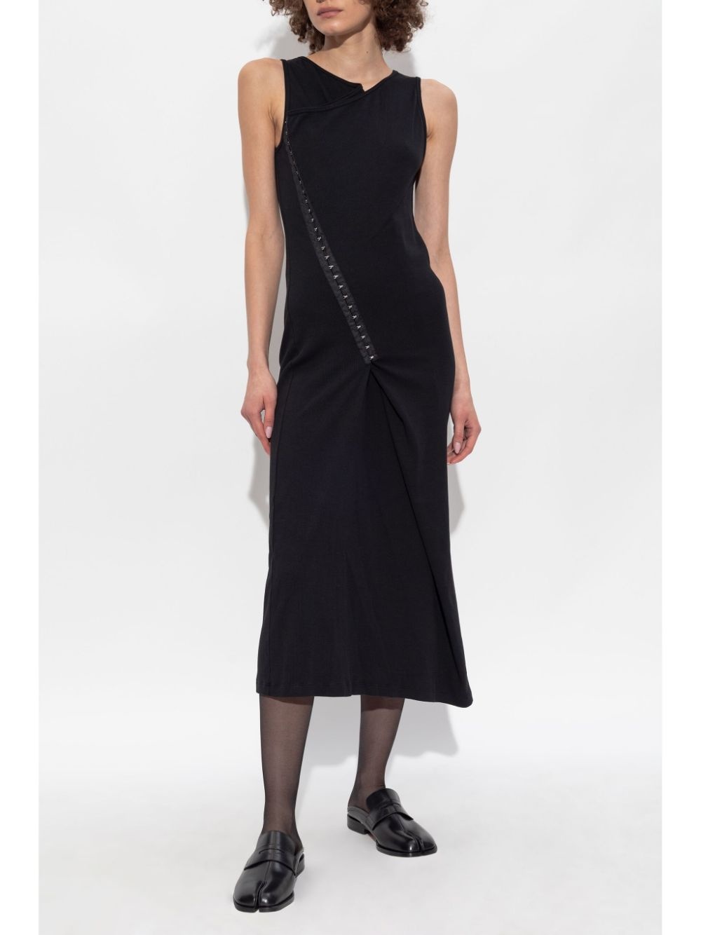 overlapping-panel midi dress - 3