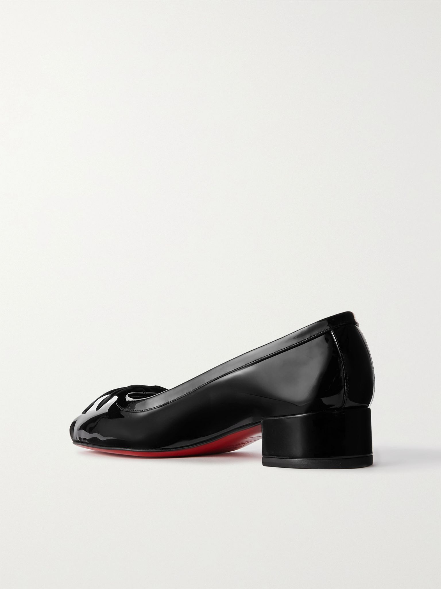Mamaflirt 30 bow-detailed patent-leather pumps Black - 3