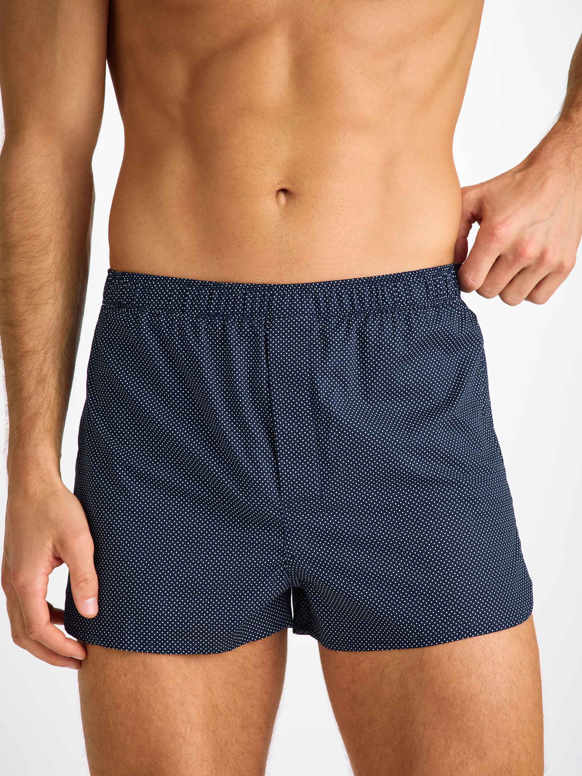 Men's Modern Fit Boxers Plaza 21 Cotton Batiste Navy - 5