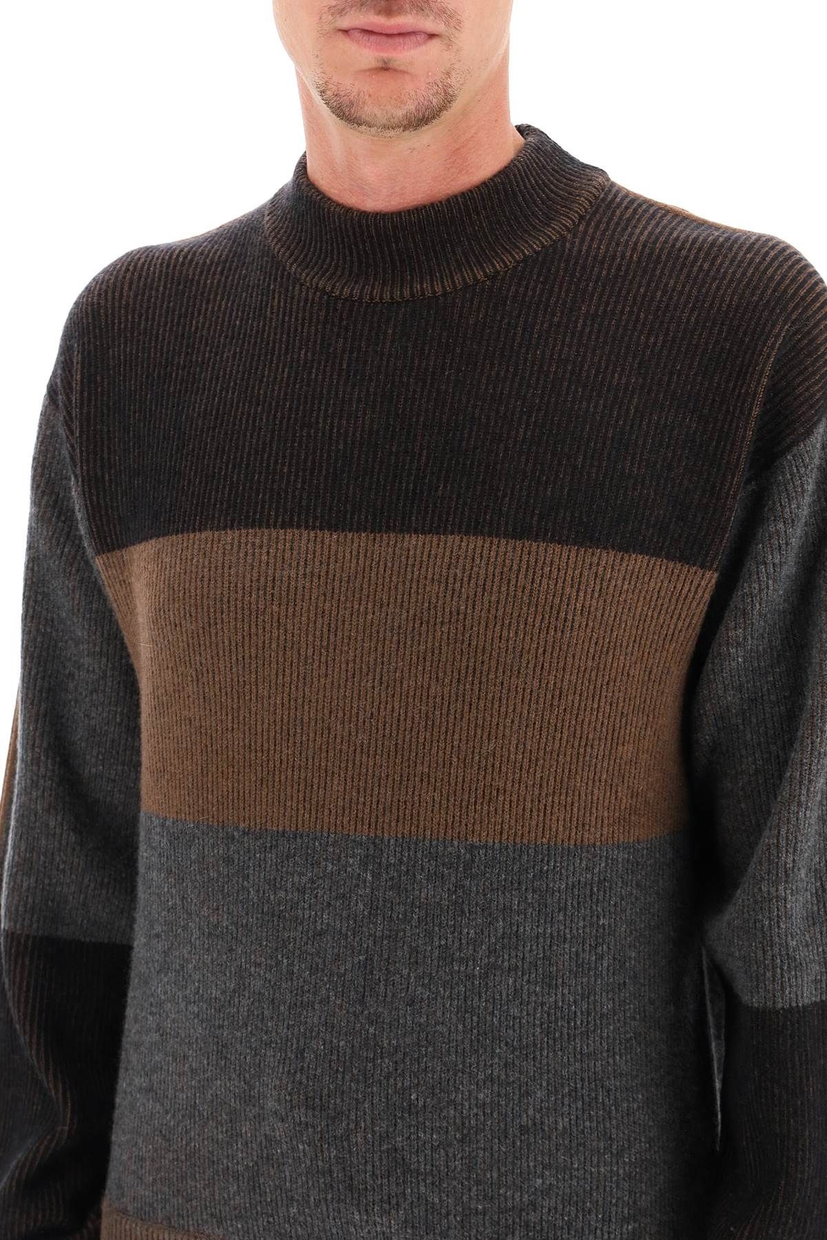 WOOL AND CASHMERE STRIPED SWEATER - 5