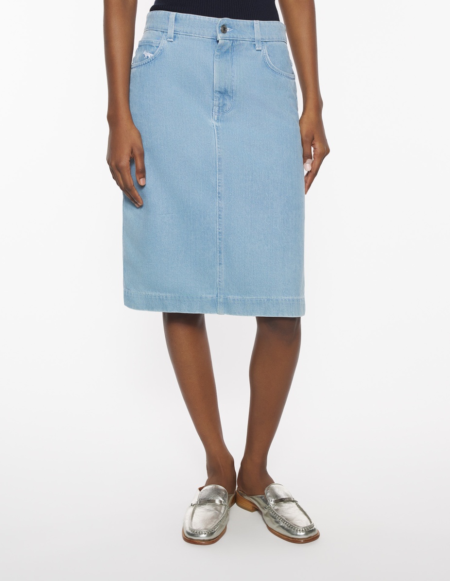 STRAIGHT DENIM SKIRT - 3