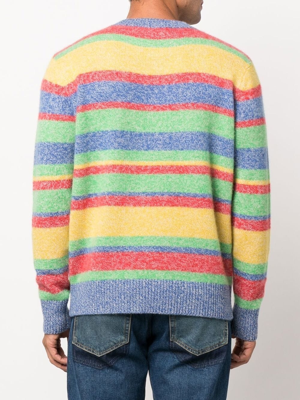 marl-knit striped jumper - 4