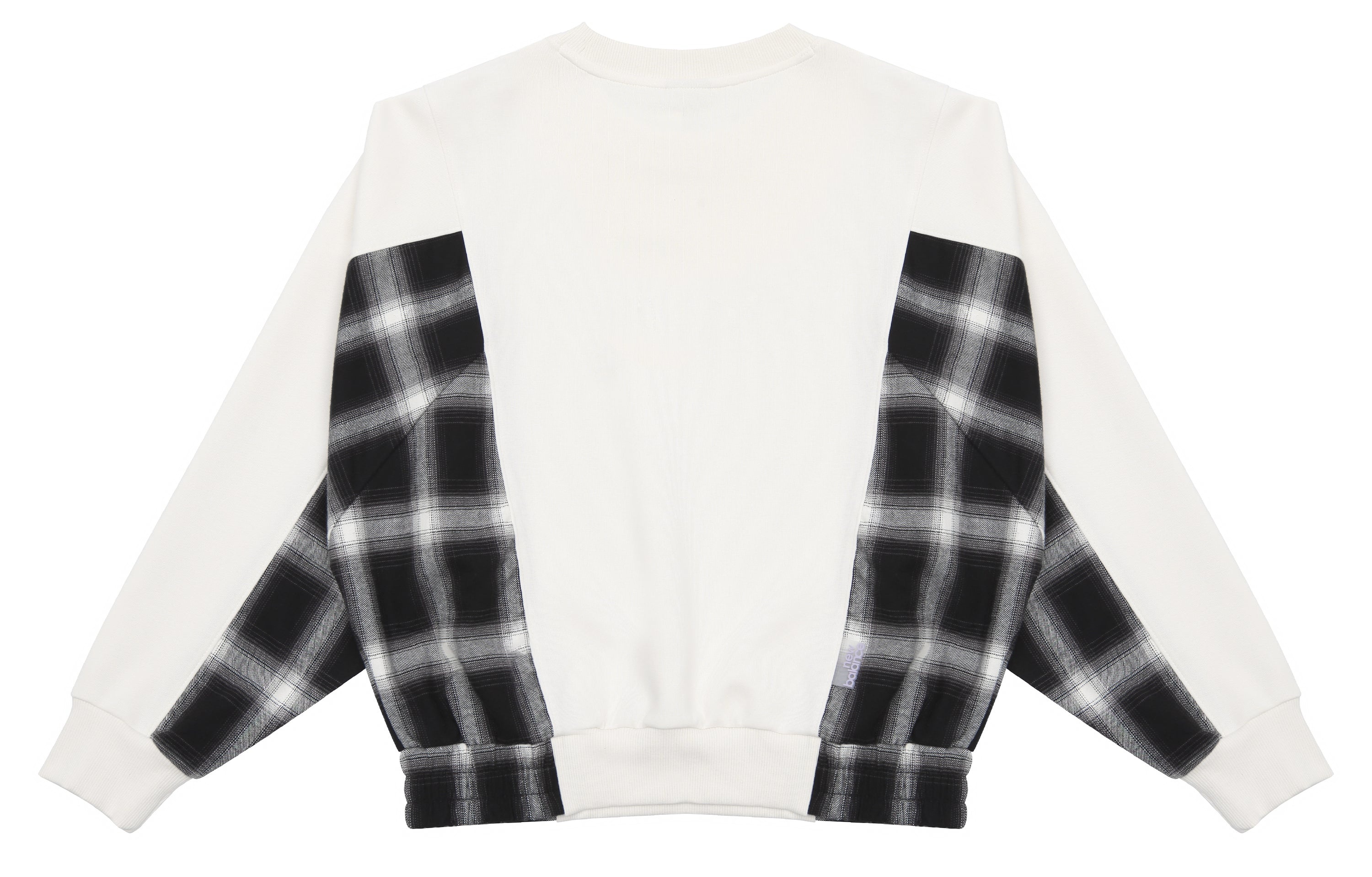 (WMNS) New Balance Casual Colorblock Crew Neck Top 'White Black' AWT13336-IV - 2