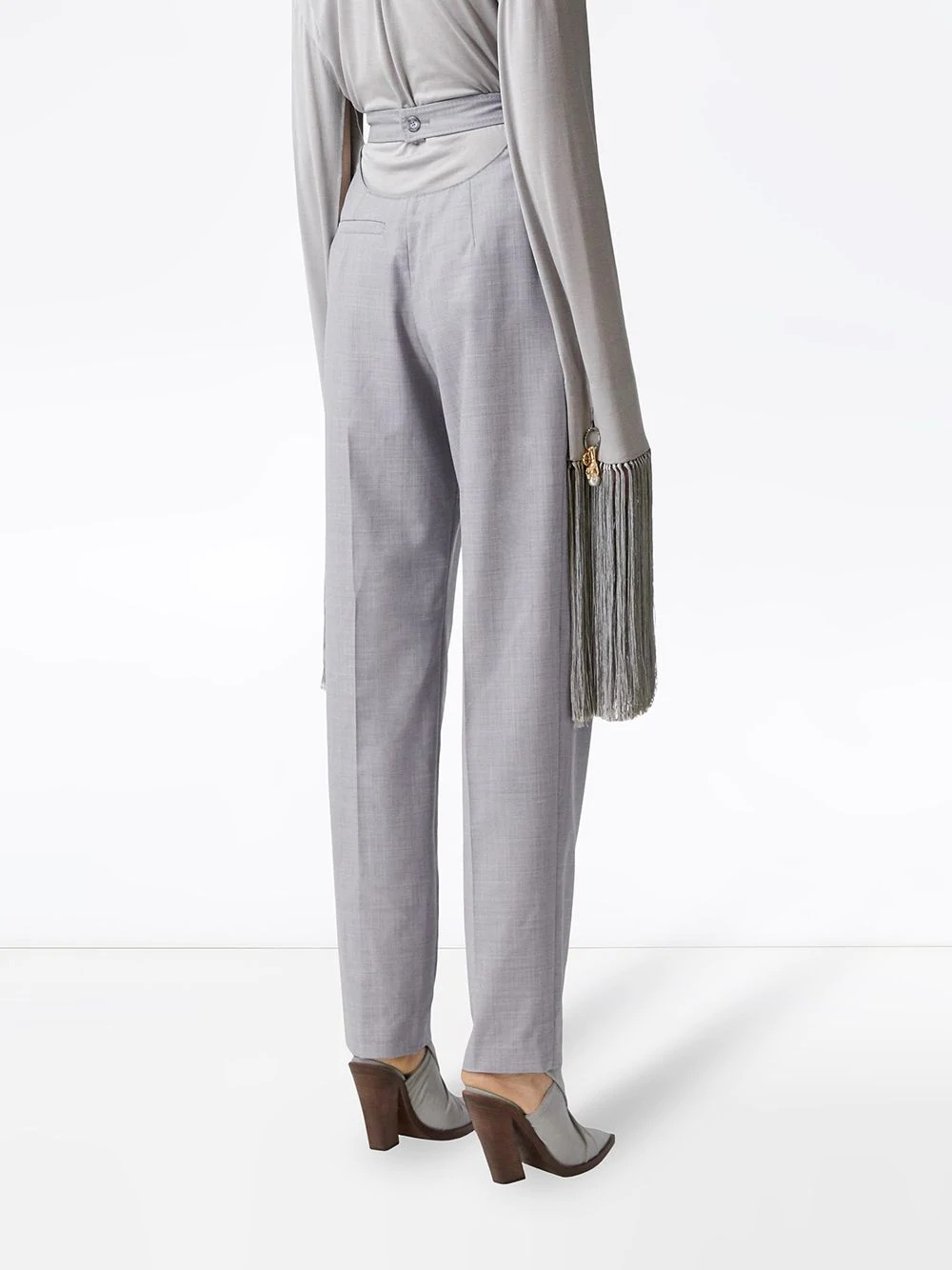 back cut-out tailored trousers - 4