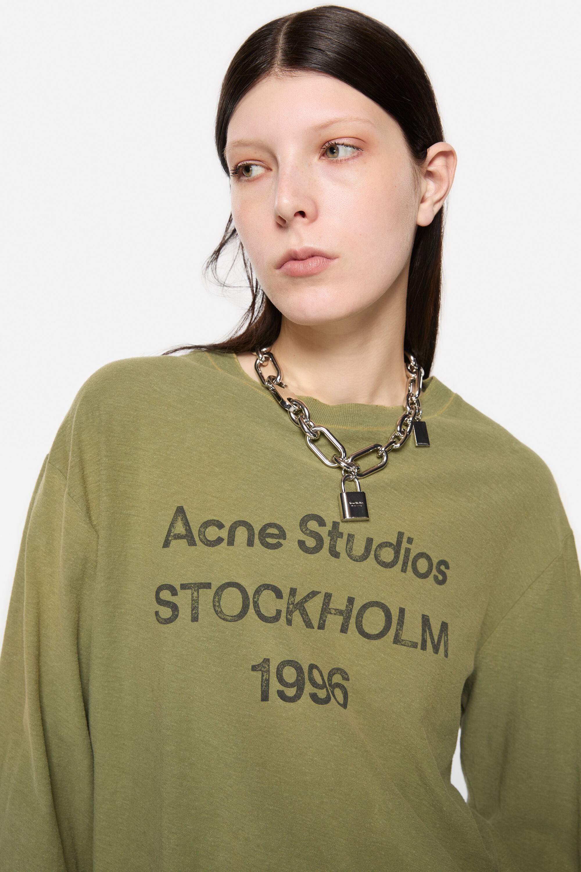 Logo t-shirt - Relaxed fit - Olive green - 4