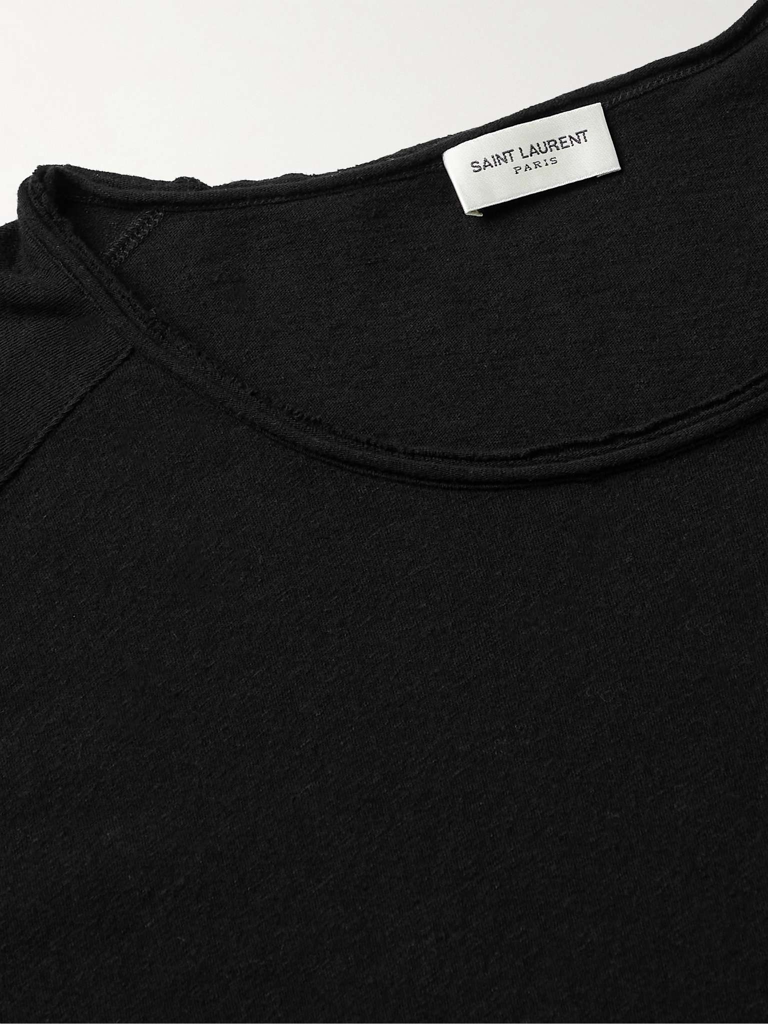 Distressed Cotton and Linen-Blend Jersey T-Shirt - 5