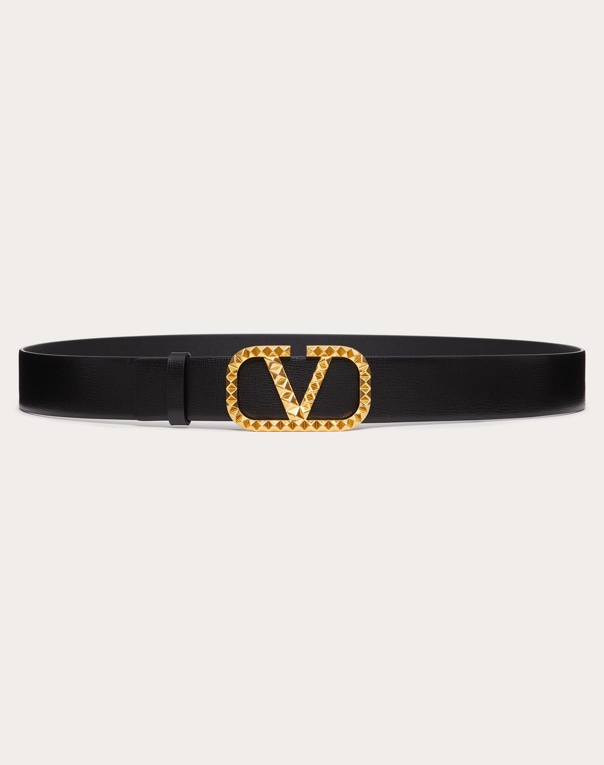 VLogo Signature Belt in Grainy Calfskin - 1