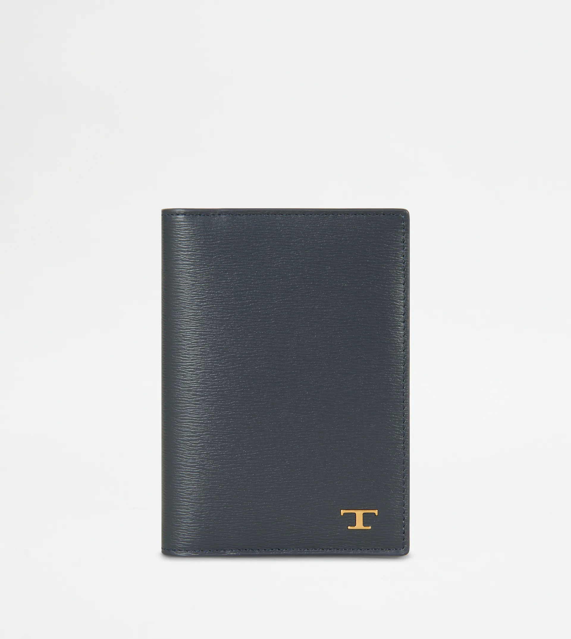 PASSPORT HOLDER IN LEATHER - BLUE - 1