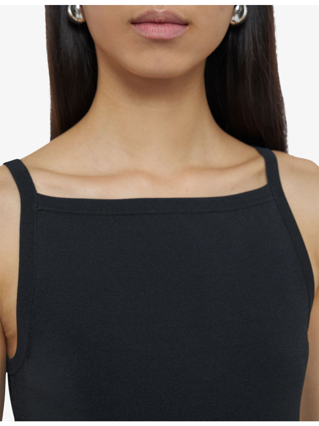 Square-Neck Slim-Fit Stretch-Knit Vest - 5