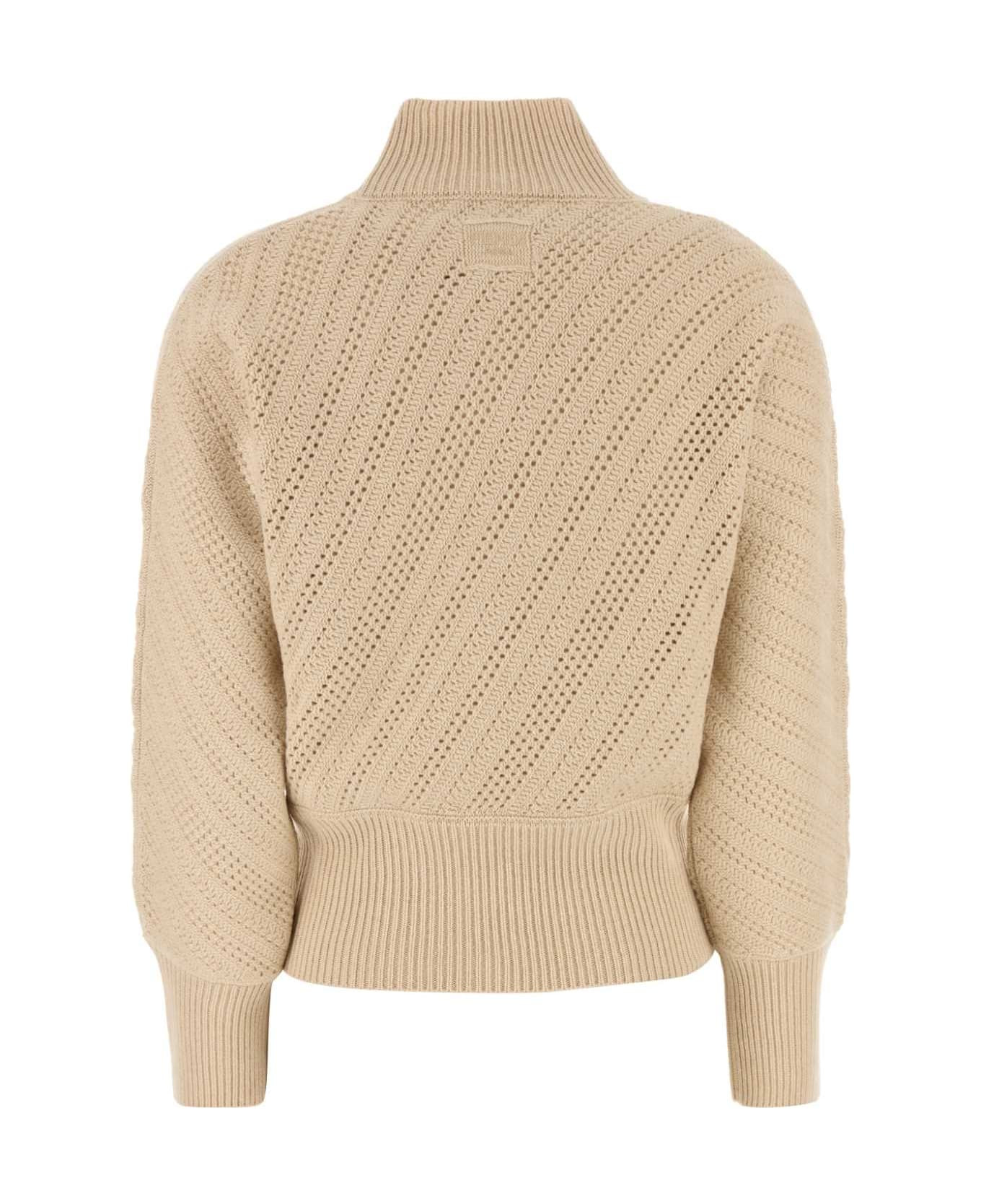 Beige Wool Blend Sweater - 2