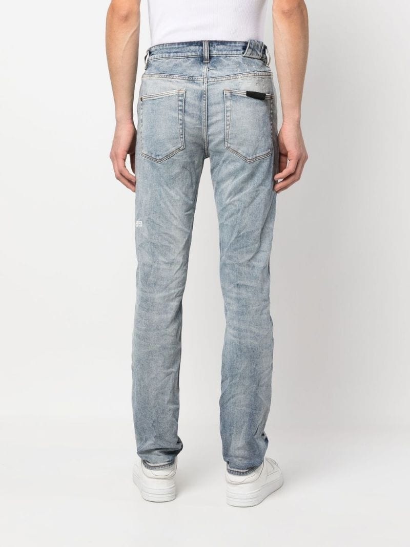 crinkled slim-cut jeans - 4