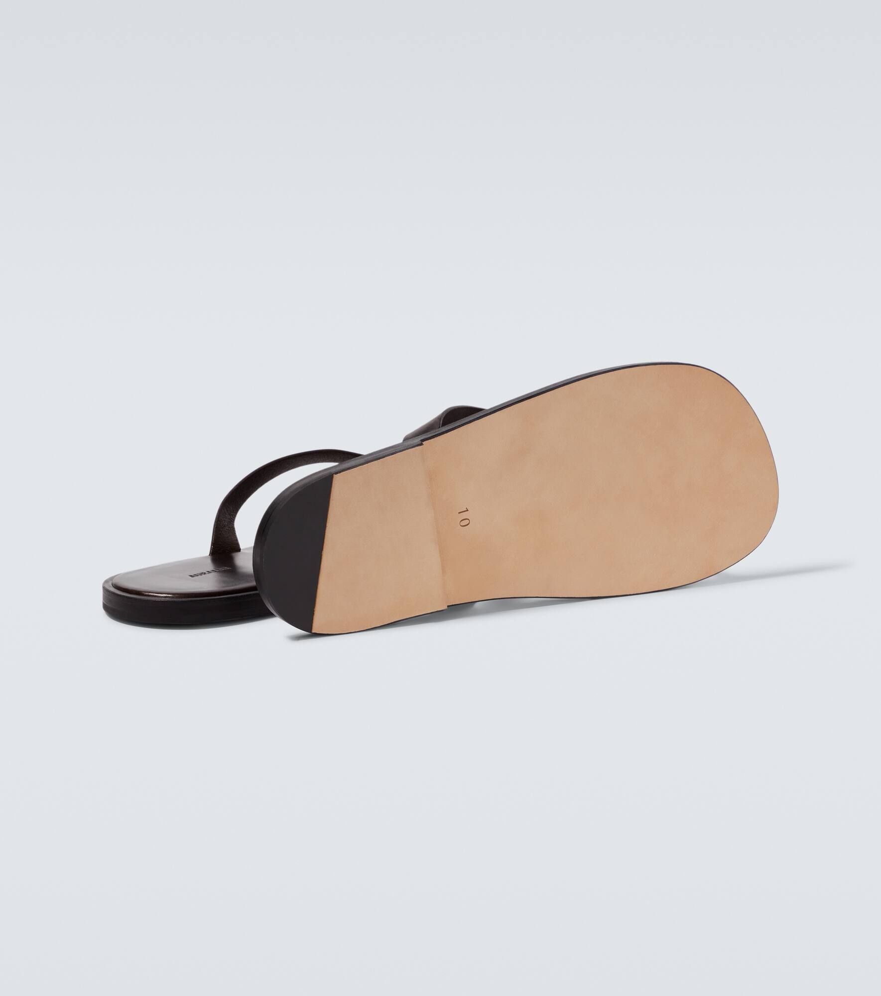 Leather thong sandals - 7