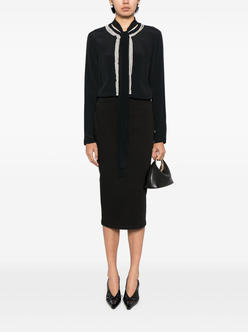 N°21 high-rise denim pencil skirt outlook