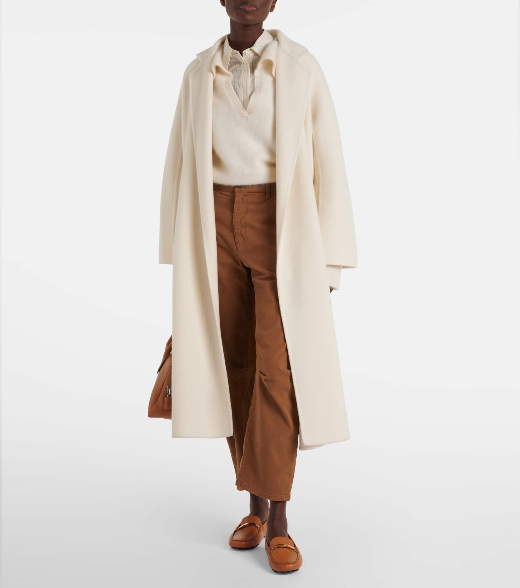 Emerson mid-rise cotton barrel-leg pants - 2