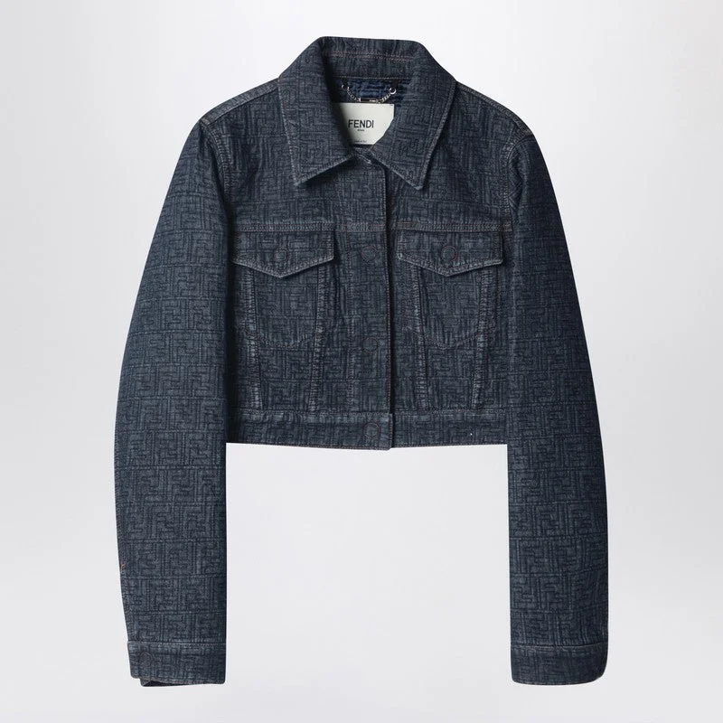 Fendi Ff Cropped Denim Jacket Women - 1