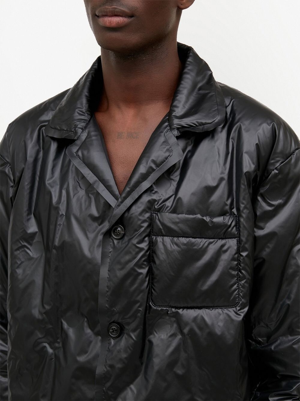 padded single-breasted jacket - 5