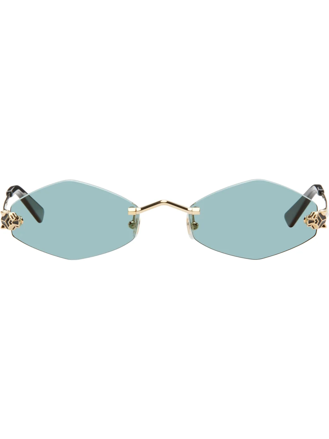 Gold 'Panthère de Cartier' Sunglasses - 1