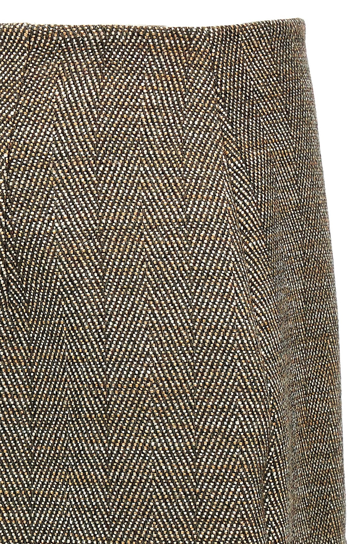Slit tweed skirt - 5