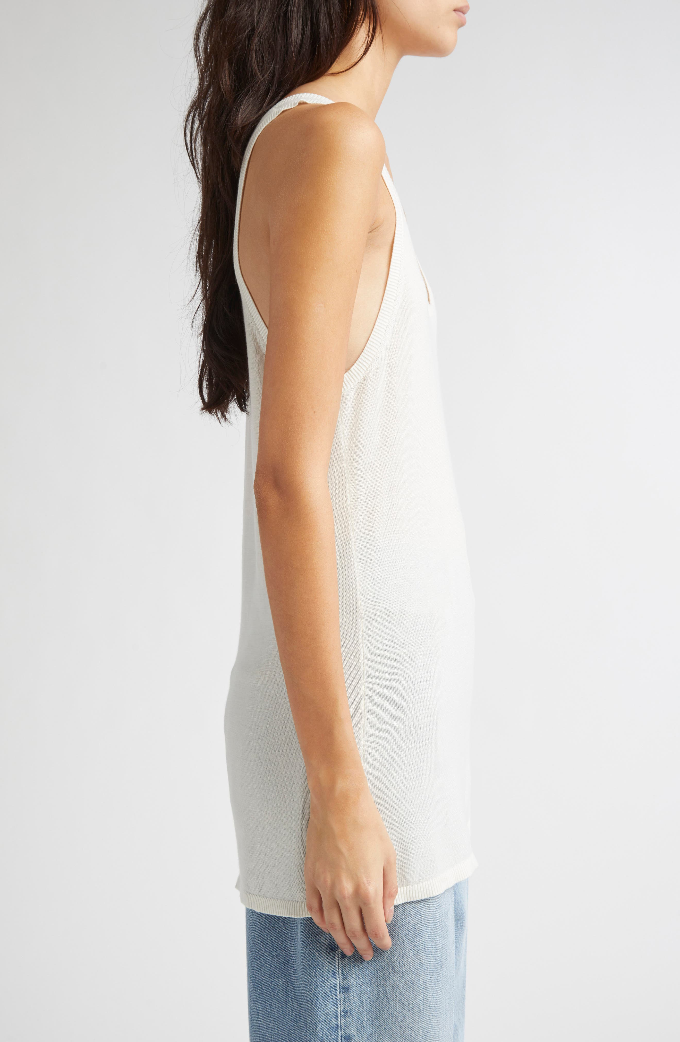 TOTEME Knit Tank in White at Nordstrom - 4