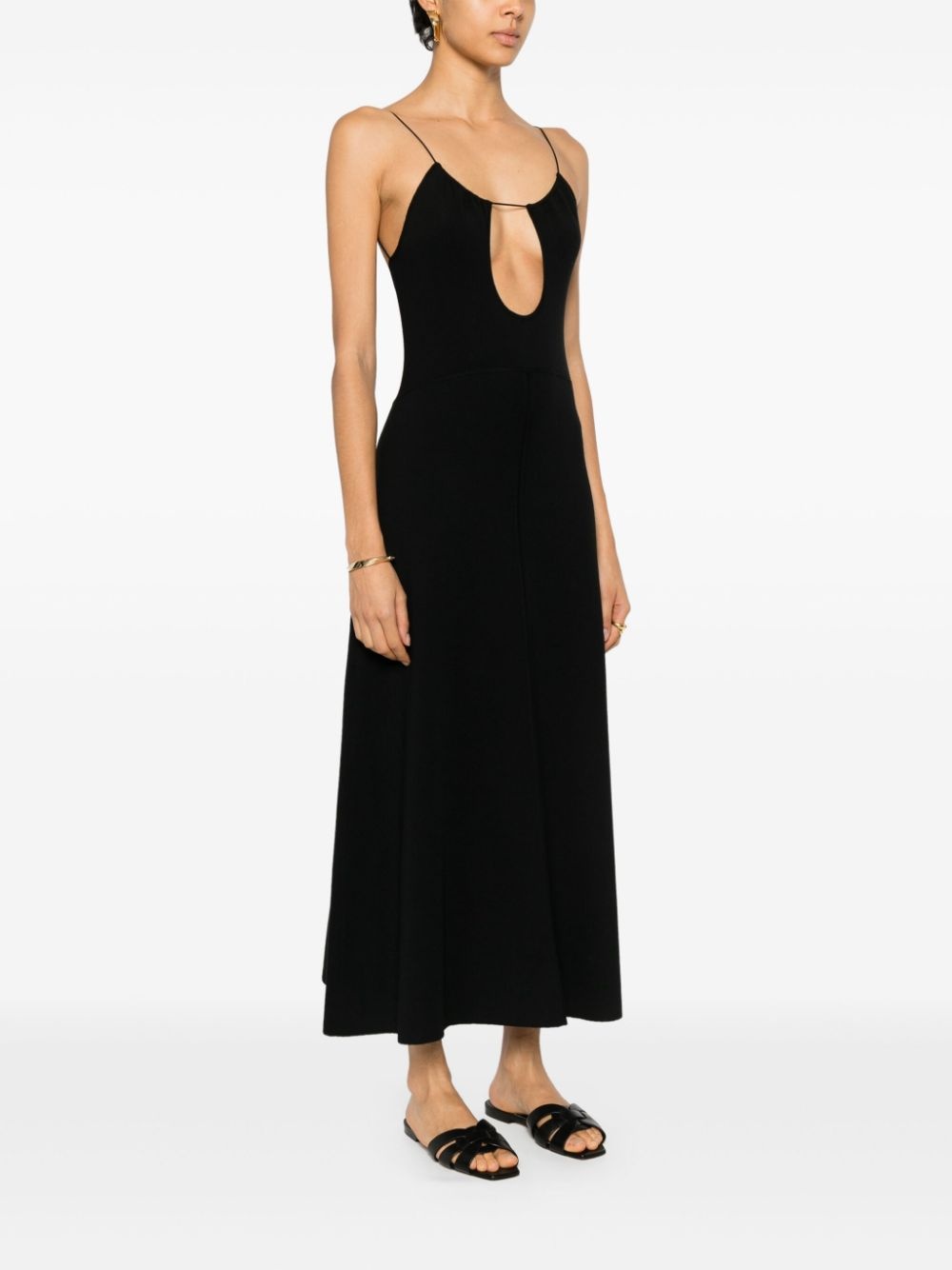 cut-out open-back dress - 3