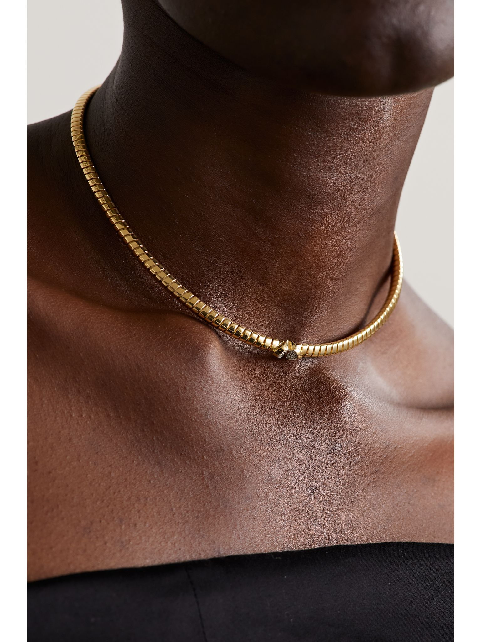 Trisolina 18-karat gold diamond choker Gold - 2