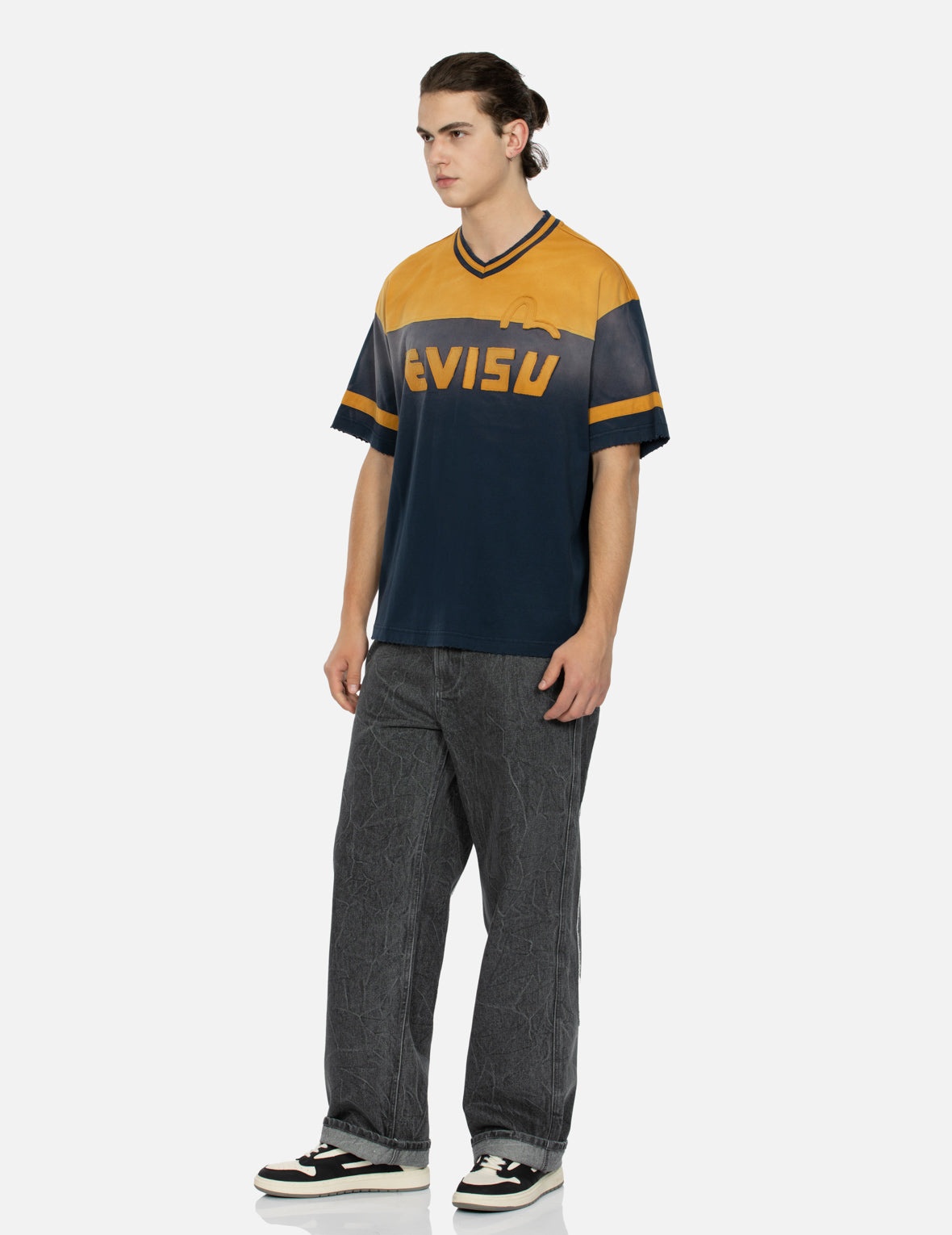 Daicock with Fringed Edges Baggy Fit Work Jeans - 4
