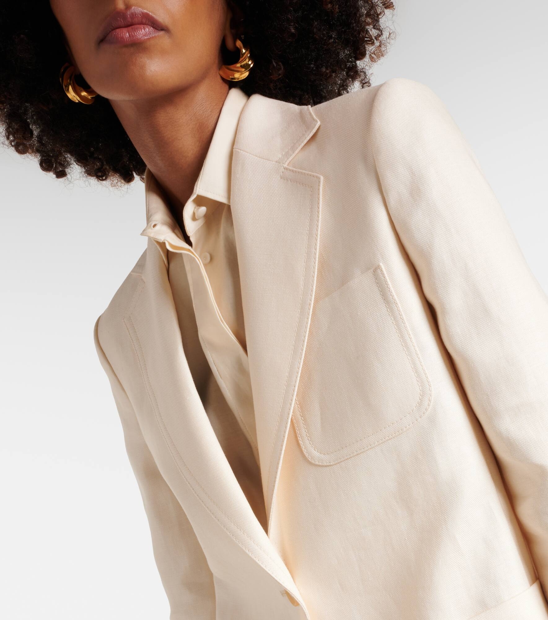 Boemia linen twill blazer - 4