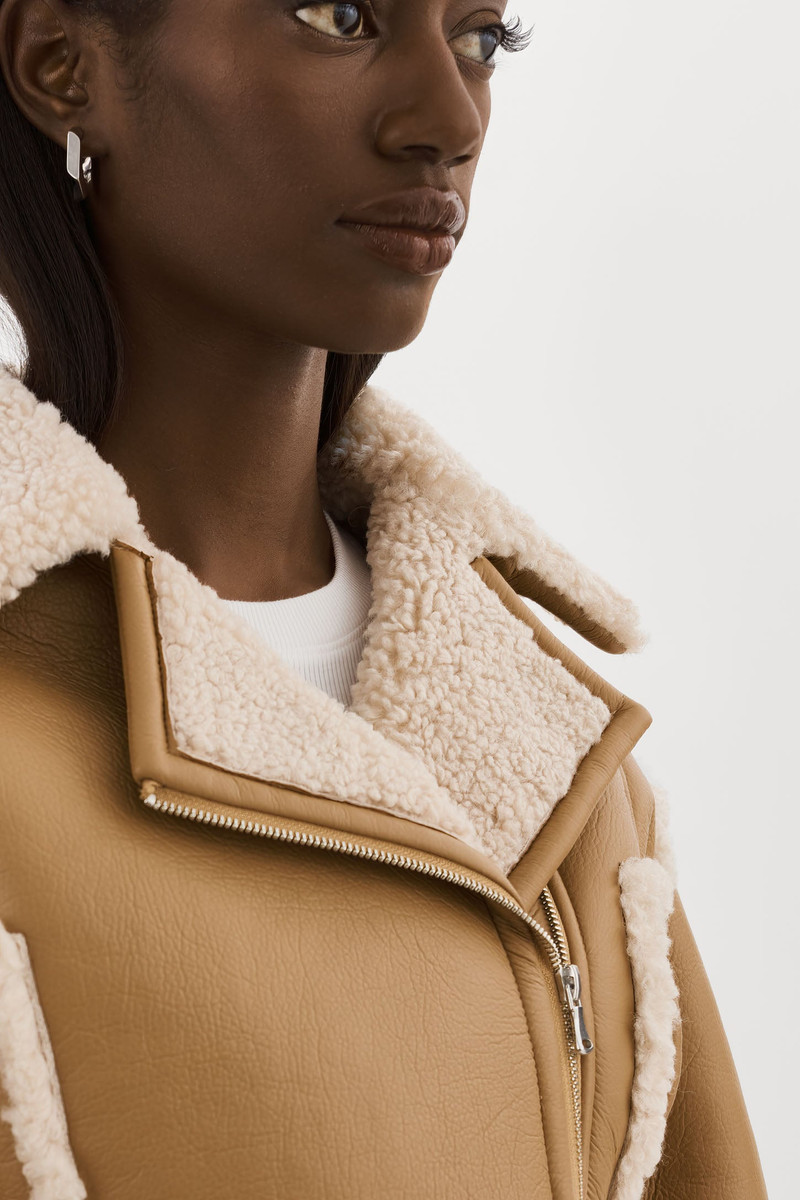 ADRINA | Faux Shearling Crop Jacket 4