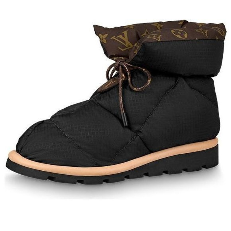 (WMNS) LOUIS VUITTON Pillow Comfort Ankle Boots 'Black with Brown' 1A8T3B - 1