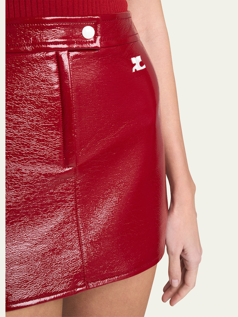 courrèges Reedition Vinyl Mini Skirt outlook