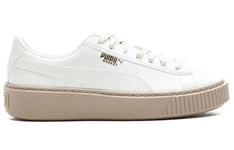 (WMNS) PUMA Basket Platform Patent Marshmallow 'White' 363314-05 - 2