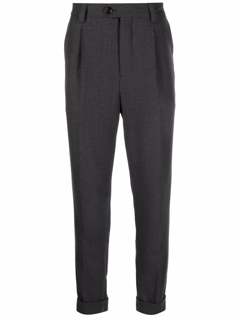 tapered wool trousers - 1