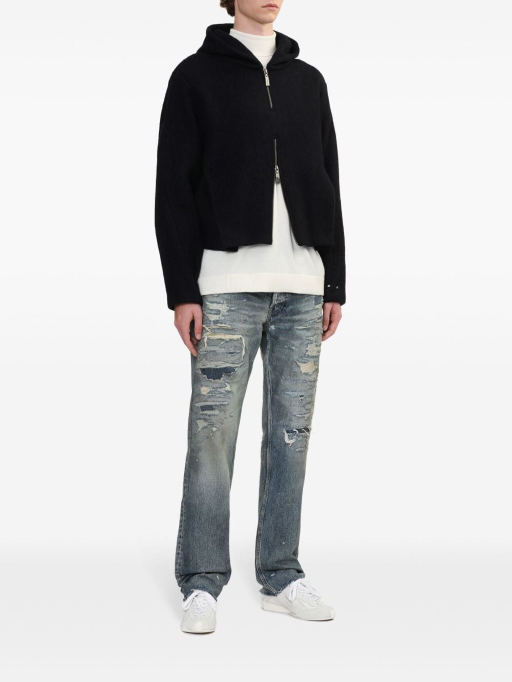 logo-appliqué hoodie - 2