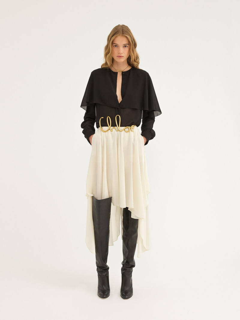Chloé CAPE BLOUSE IN SILK GEORGETTE outlook