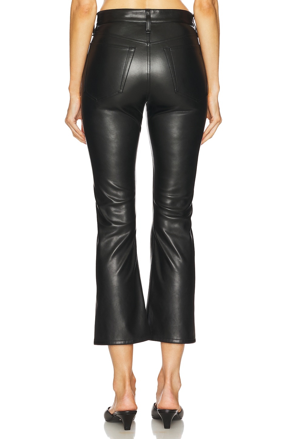 Peyton Faux Leather Flare Pant - 4