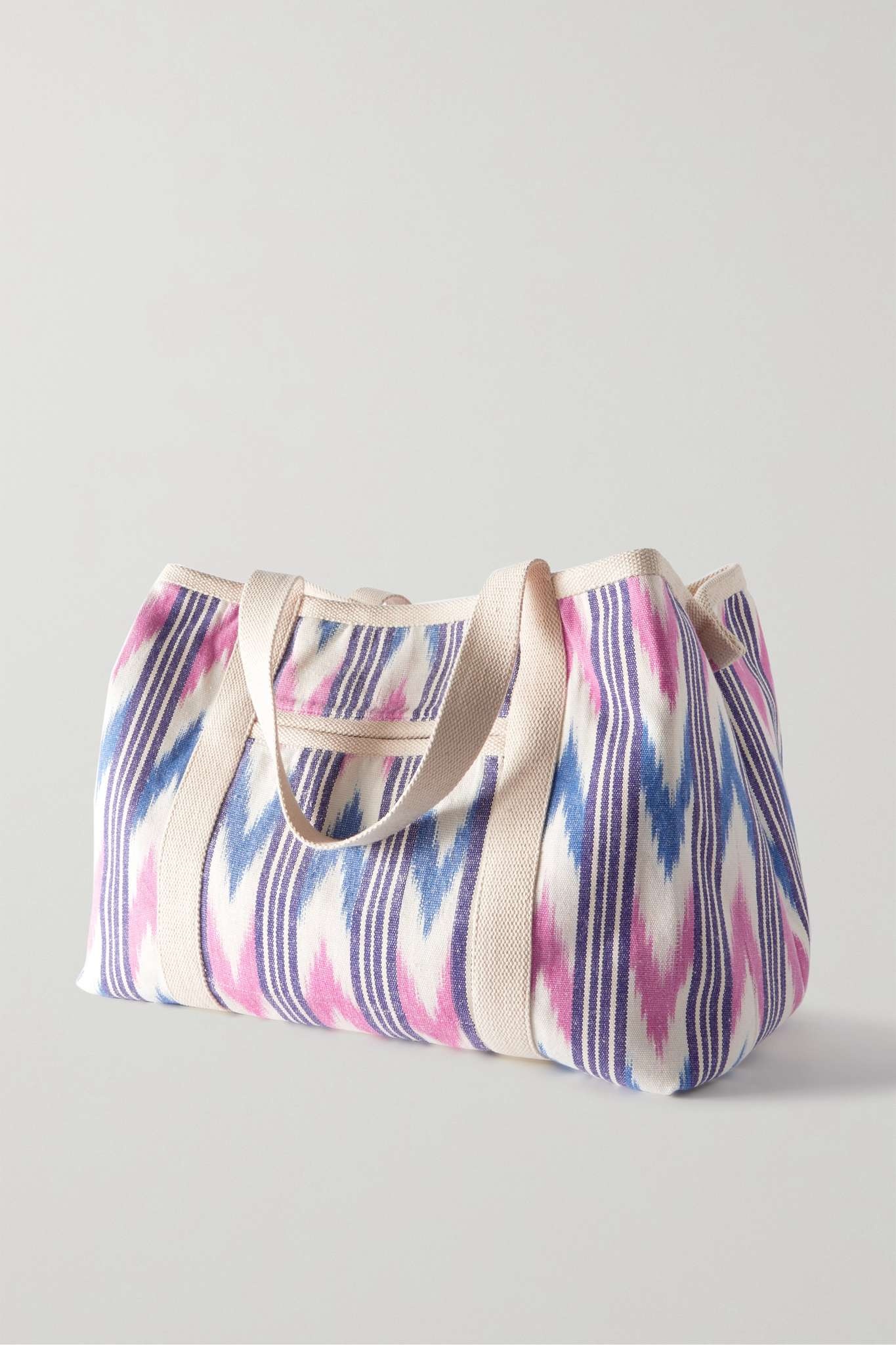 Warden striped cotton-canvas tote - 3