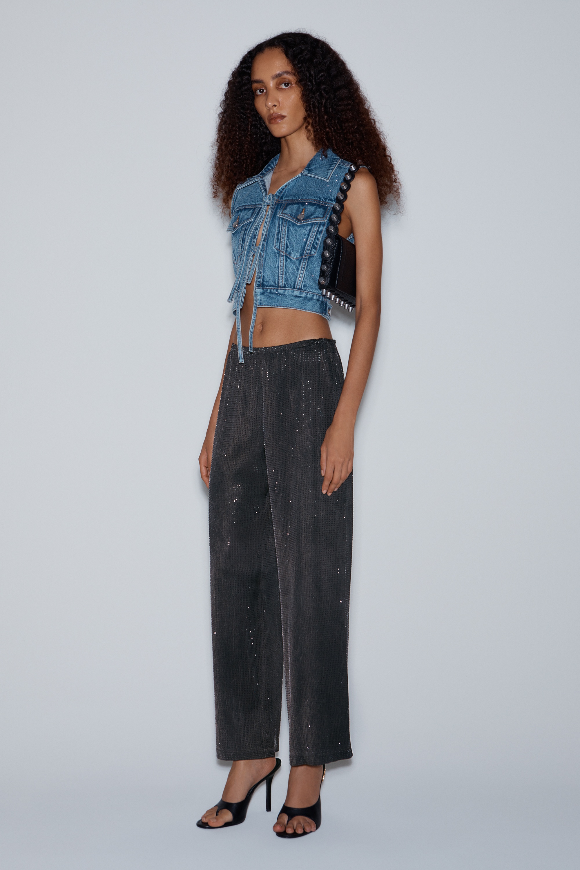 Crystal Hotfix Slim Relaxed-Fit Pants - 3